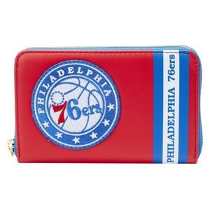 Loungefly Philadelphia 76ers Sixers Patches Zip Around Wallet